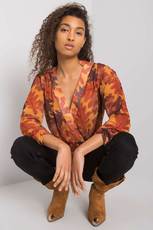 Brūna Barrie Print šifona blūze