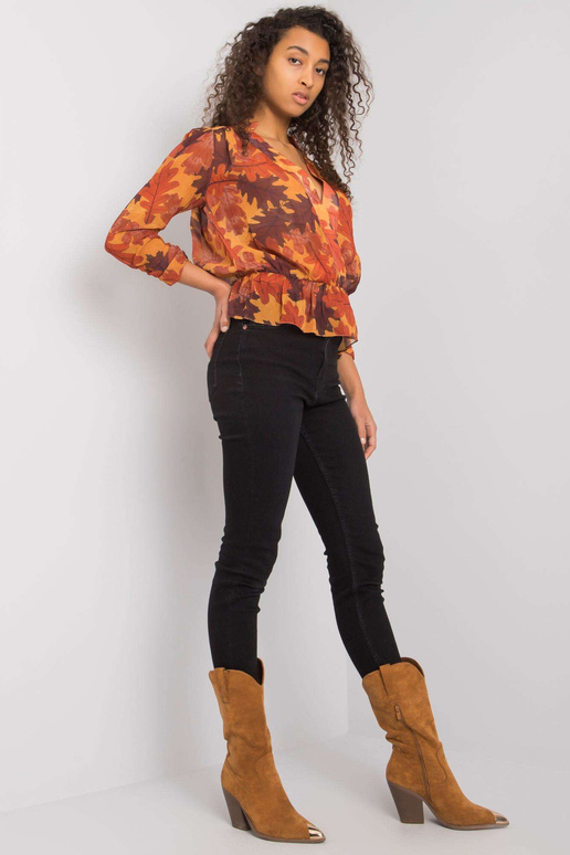 Brūna Barrie Print šifona blūze