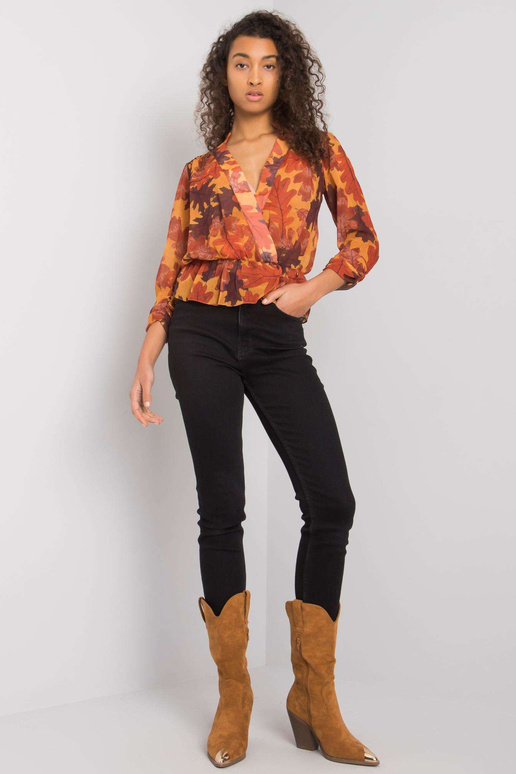 Brūna Barrie Print šifona blūze