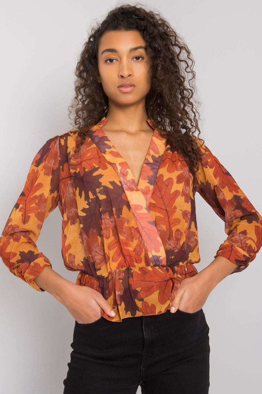 Brūna Barrie Print šifona blūze