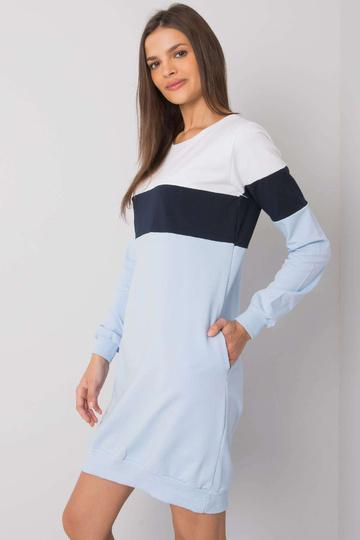 Balta un tumši zila kleita...