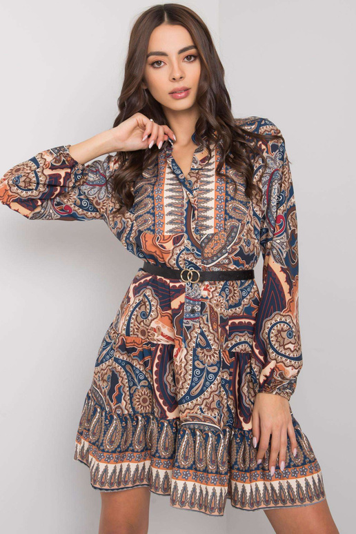 Tumši zila Milah kleita ar apdruku