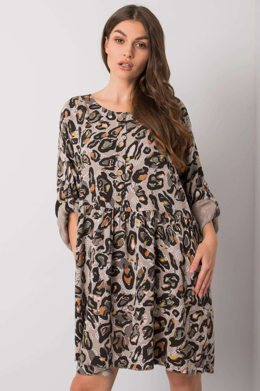 Pelēka Earlene viskozes kleita