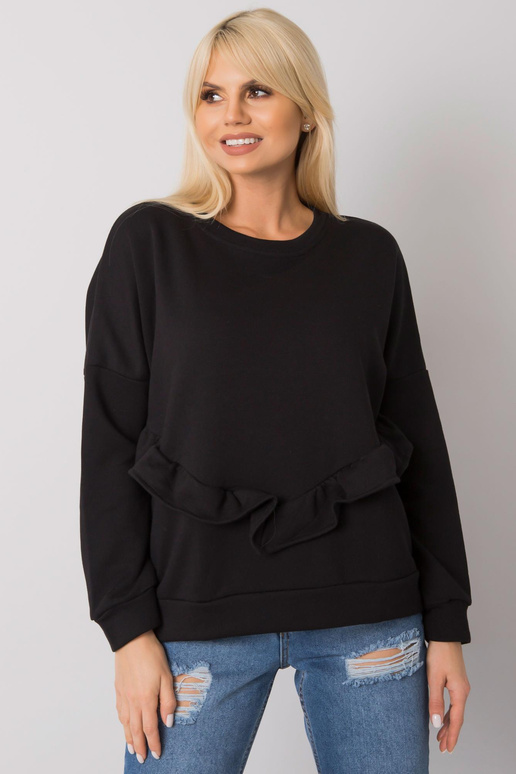 Frose RUE PARIS melns volānu džemperis