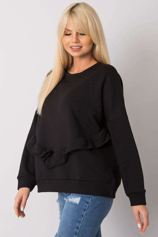 Frose RUE PARIS melns volānu džemperis