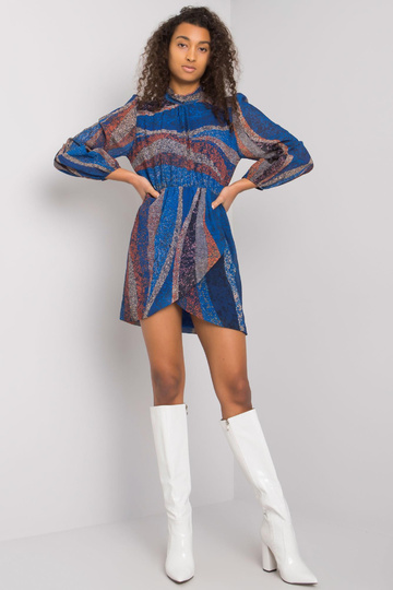 Tumši zila sieviešu kleita...