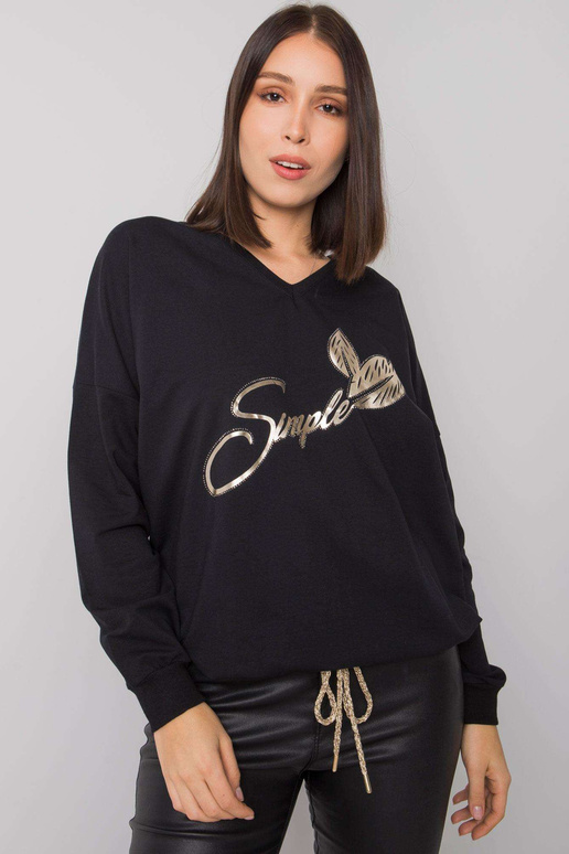 Melna plus izmēra blūze ar apdruku... Melna plus izmēra blūze ar apdruku...