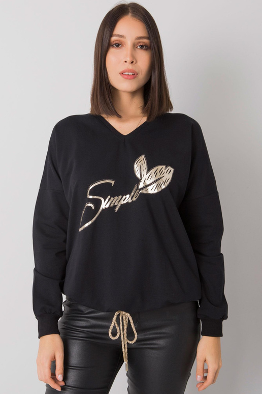 Melna plus izmēra blūze ar apdruku... Melna plus izmēra blūze ar apdruku...