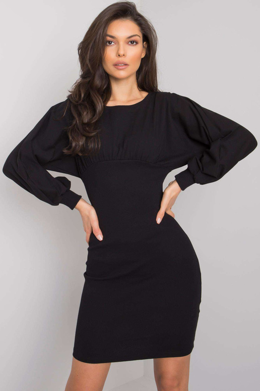 Melna pieguļoša kleita Violette RUE...