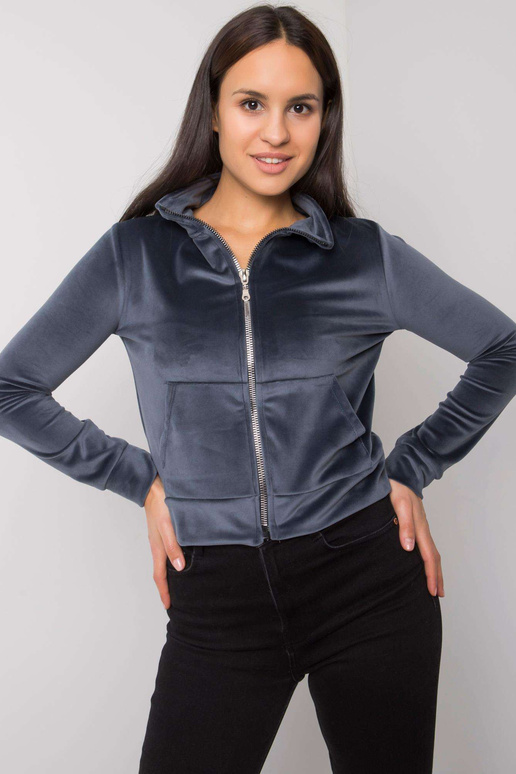 Tumši pelēks velūra sporta krekls... Tumši pelēks velūra sporta krekls...