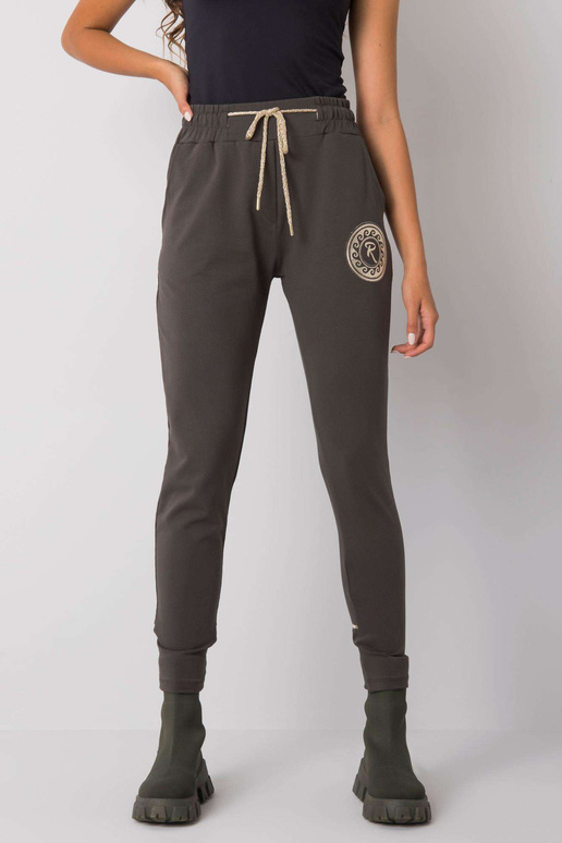 Tumšas haki krāsas treniņtērpa bikses...