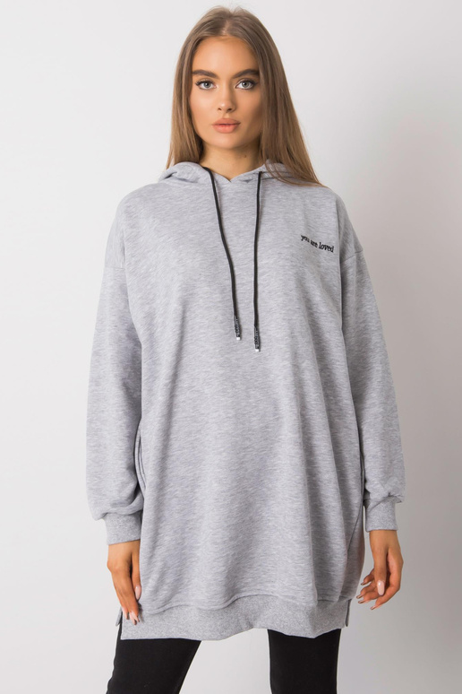 Pelēks melanžs džemperis ar kabatām...