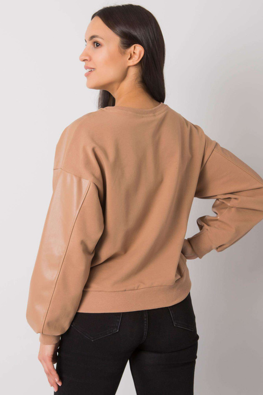 Kamieļu sporta krekls ar eko-ādas... Kamieļu sporta krekls ar eko-ādas...