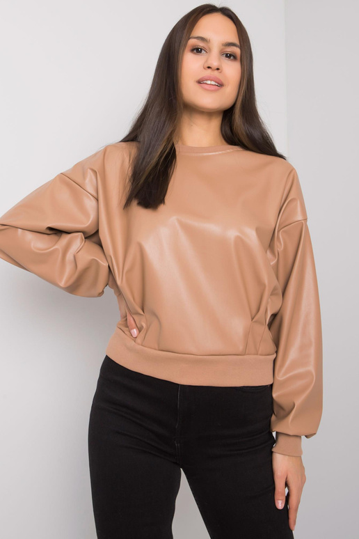 Kamieļu sporta krekls ar eko-ādas... Kamieļu sporta krekls ar eko-ādas...