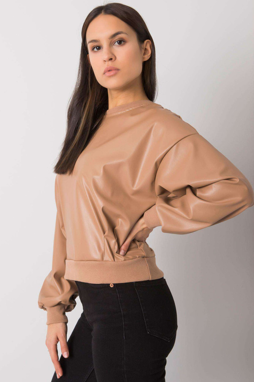 Kamieļu sporta krekls ar eko-ādas... Kamieļu sporta krekls ar eko-ādas...