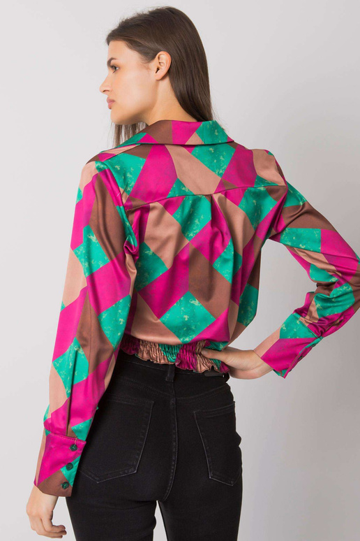 Fuksijas-zaļa Grizella kreklblūze