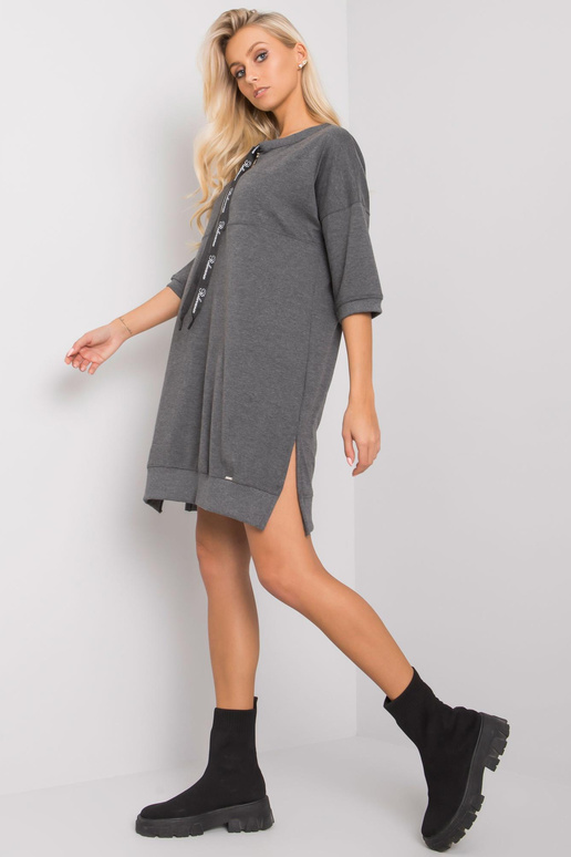 Tumši pelēka Earnestine ikdienas kleita