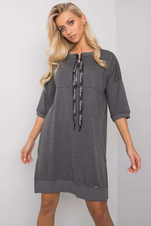 Tumši pelēka Earnestine ikdienas kleita