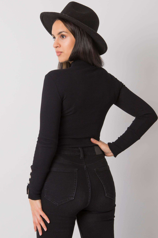 Melna Fit blūze ar garām piedurknēm...