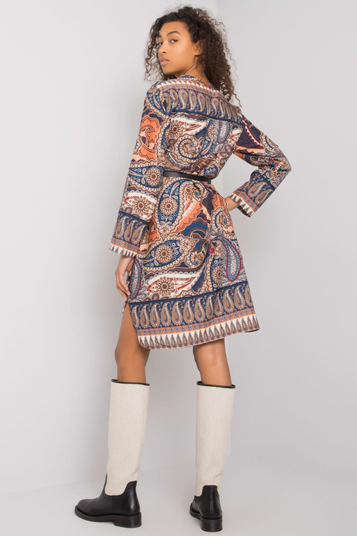 Tumši zila Vankūveras apdrukas kleita