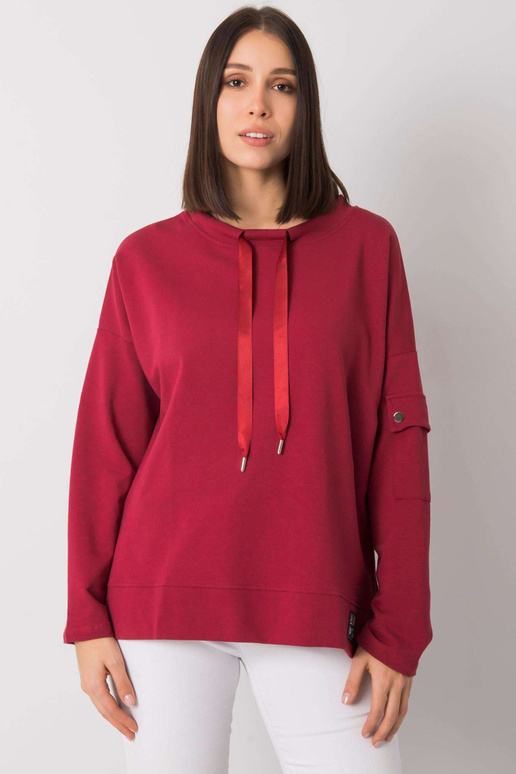 Bordo liela izmēra blūze ar kabatu...