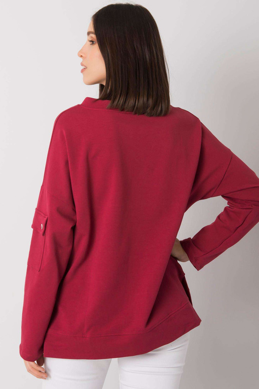 Bordo liela izmēra blūze ar kabatu...