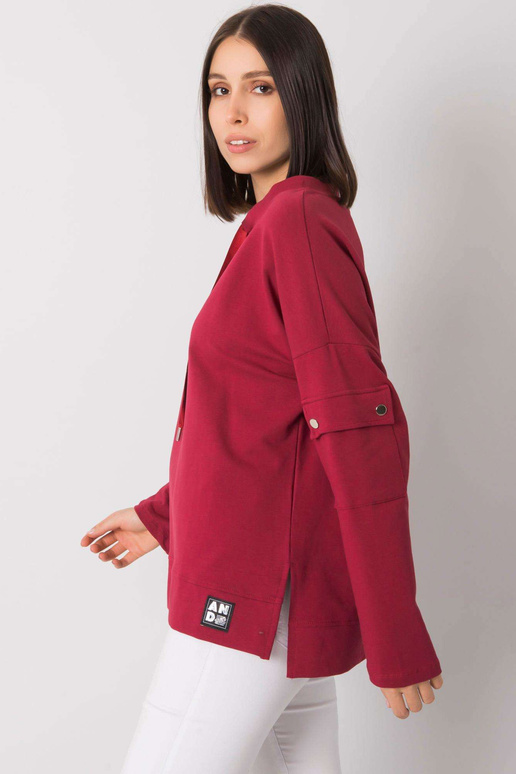 Bordo liela izmēra blūze ar kabatu...