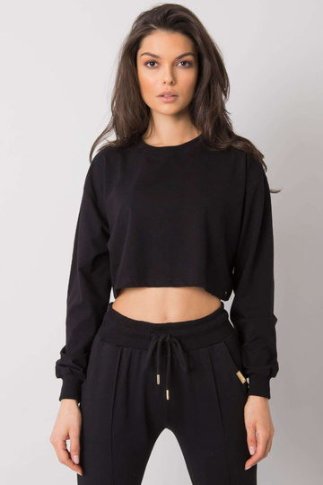 Melna īsa blūze basic Simeona 2