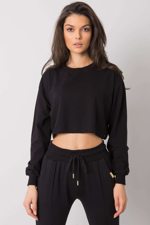 Melna īsa blūze basic Simeona