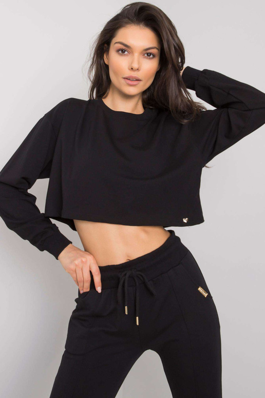 Melna īsa blūze basic Simeona