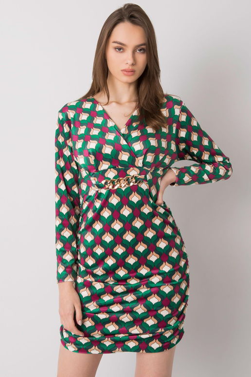 Zaļa velūra kleita ar Montilla rakstiem