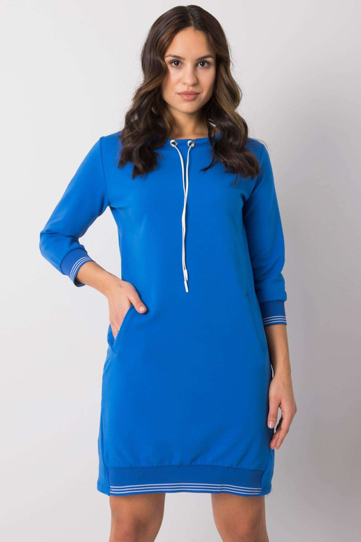 Tumši zila kokvilnas kleita Sinead...