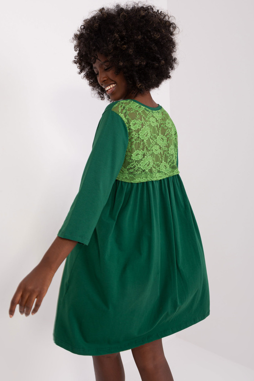 Tumši zaļa sieviešu kleita ar...