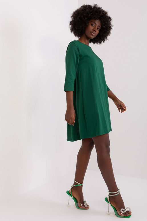 Tumši zaļa sieviešu kleita ar...