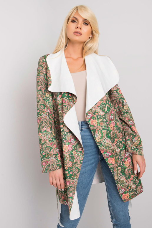 Khaki rakstains sieviešu mētelis Aggie