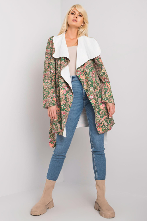 Khaki rakstains sieviešu mētelis Aggie