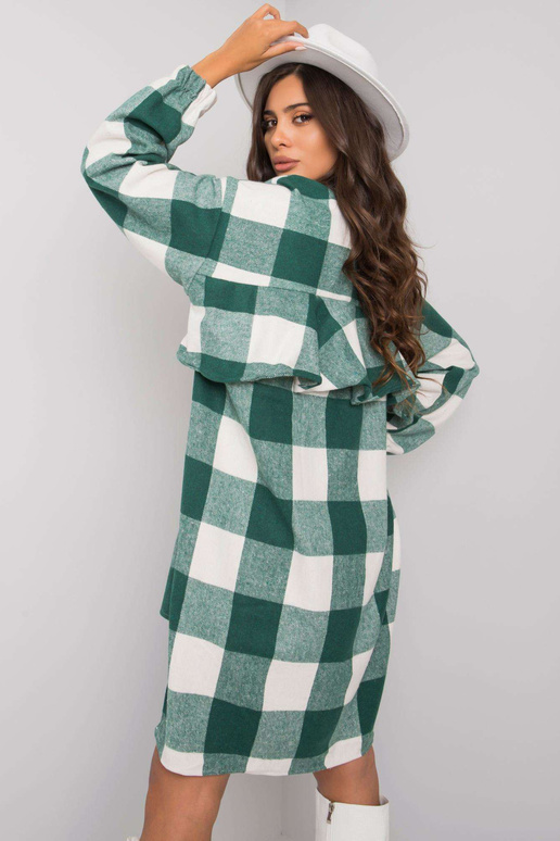 Amerie zaļš un balts rūtains garais...