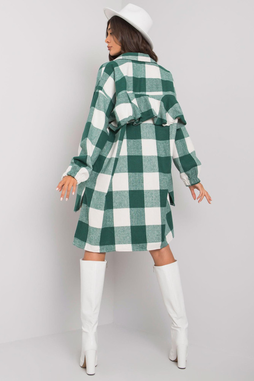 Amerie zaļš un balts rūtains garais...