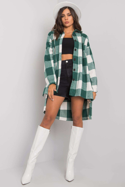 Amerie zaļš un balts rūtains garais...