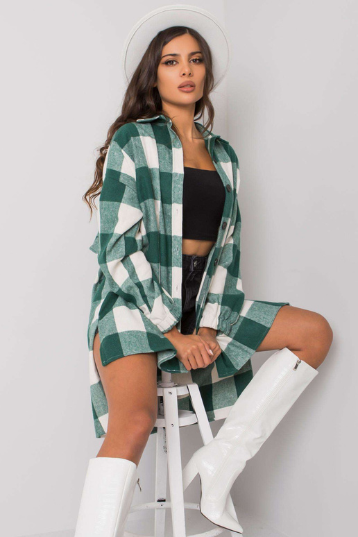 Amerie zaļš un balts rūtains garais...