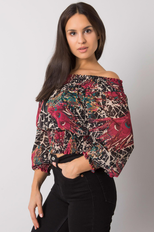 Bordo bēša spāņu blūze ar Ruānas...