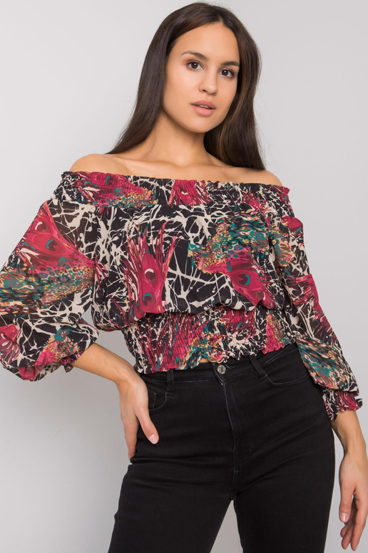 Bordo bēša spāņu blūze ar Ruānas...