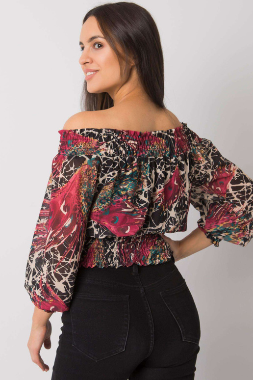 Bordo bēša spāņu blūze ar Ruānas...