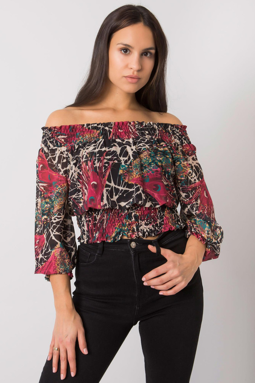 Bordo bēša spāņu blūze ar Ruānas...