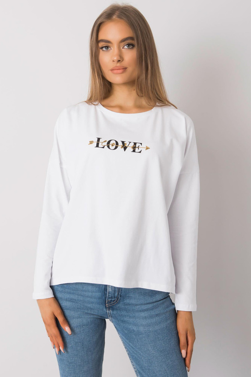 Balta blūze ar garām piedurknēm...