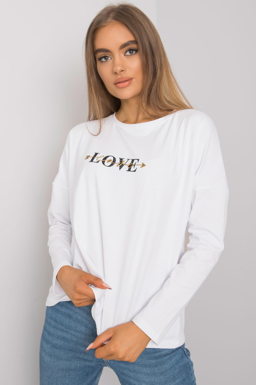 Balta blūze ar garām piedurknēm...