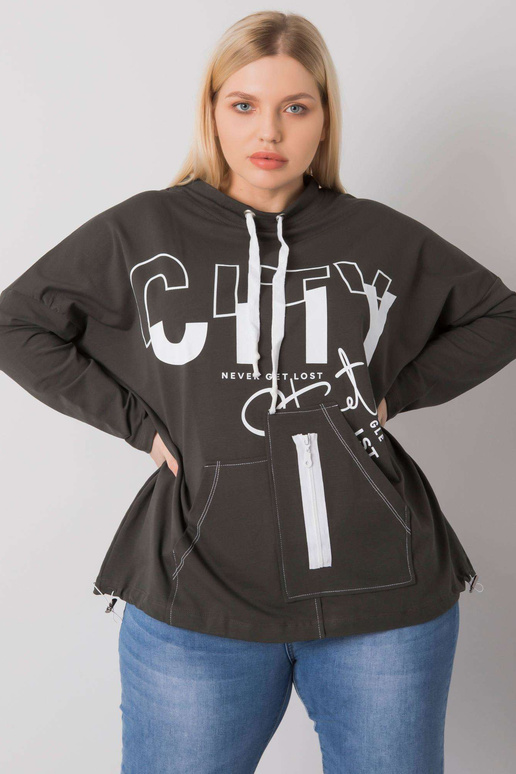 Tumši haki krāsas kapuci lielizmēra...