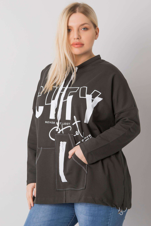 Tumši haki krāsas kapuci lielizmēra...