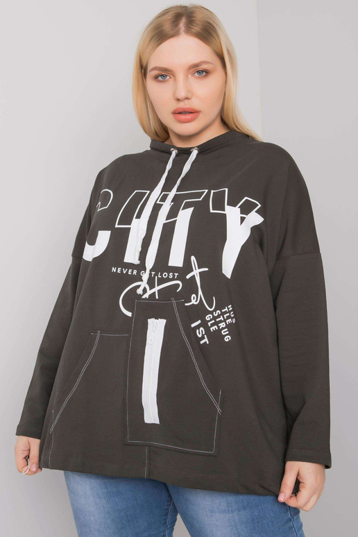 Tumši haki krāsas kapuci lielizmēra...