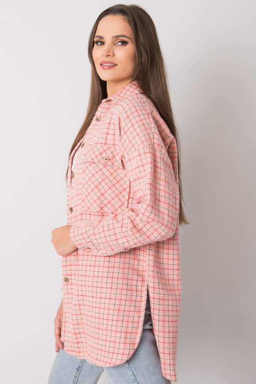 Gaiši rozā garo rūtu krekls Jose RUE...